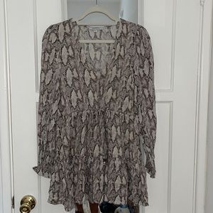 Olivaceous Snake Skin Print dress